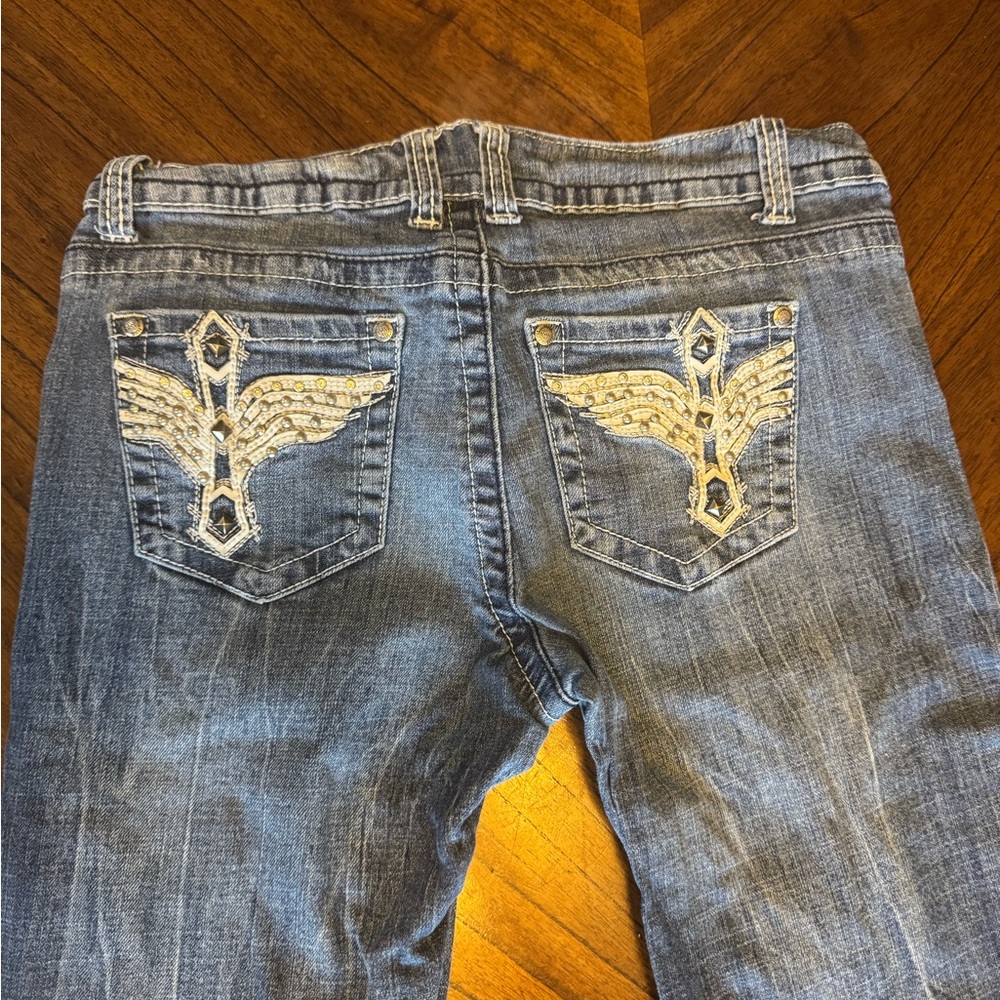 Zipper Premium studded jeanss